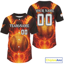 Load image into Gallery viewer, Men's Baseball Jersey Custom Flame Eagle Baseball Jersey For Newborns, Baseball Team Shirt NYN1260