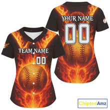 Load image into Gallery viewer, Women's Baseball Jersey Custom Flame Eagle Baseball Jersey For Newborns, Baseball Team Shirt NYN1260