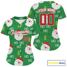 Load image into Gallery viewer, Custom Merry Christmas Baseball Jersey For Women Youth Baseball Jersey, Winter Xmas Gifts NYN1282