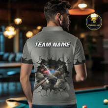 Load image into Gallery viewer, Funny Tornado Grey Billiard Ball Shirt For Men Personalized Thunder 8 Ball Pool Team Jersey NYN2985