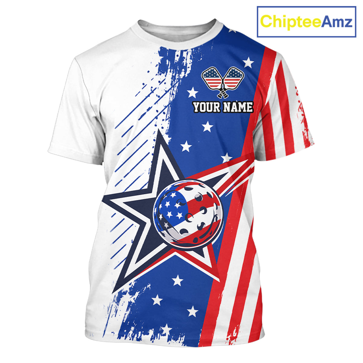 Red White Blue 250th Anniversary Pickleball Shirt For Men Patriotic USA Pickleball Jersey