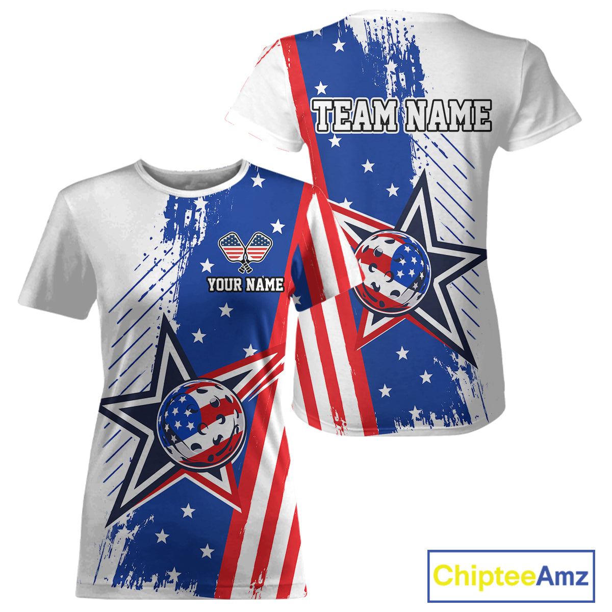 Red White Blue 250th Anniversary Pickleball Shirt For Women Patriotic USA Pickleball Jersey