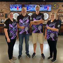 Load image into Gallery viewer, Personalized Purple Skeleton Thunder Lightning Women Dart Polo Shirt Skull Dart Jerseys NYN2119