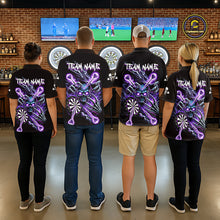Load image into Gallery viewer, Personalized Purple Skeleton Thunder Lightning Women Dart Polo Shirt Skull Dart Jerseys NYN2119