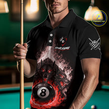 Load image into Gallery viewer, Custom Horror Wolfs Black Red Smokes Pool 8 Ball Men's Billiard Team Shirt Billiard Attire NYN2668