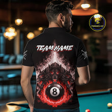 Load image into Gallery viewer, Custom Horror Wolfs Black Red Smokes Pool 8 Ball Men's Billiard Team Shirt Billiard Attire NYN2668