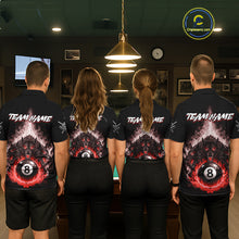 Load image into Gallery viewer, Custom Horror Wolfs Black Red Smokes Pool 8 Ball Men's Billiard Team Shirt Billiard Attire NYN2668