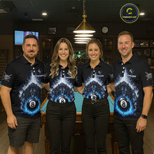 Load image into Gallery viewer, Custom Horror Wolfs Black Blue Smokes Pool 8 Ball Men's Billiard Team Shirt Billiard Attire NYN2503