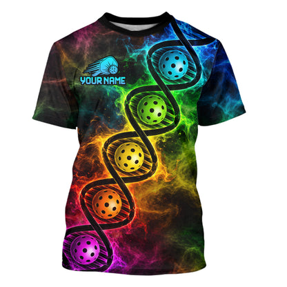 Custom Colorful Smoke Dna Pickleball Ball Pickleball Shirt For Men Dna Pickleball Team Uniform NYN4113