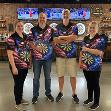 Load image into Gallery viewer, Eagle Dartboard US Flag Freedom Darts Polo Shirt Personalized Patriotic Women Dart Jerseys NYN2527