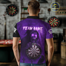 Load image into Gallery viewer, Custom Purple Ravens Grim Reaper Halloween Men Dart Polo Shirt Dart Team Jersey NYN1450