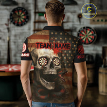 Load image into Gallery viewer, Custom Horror Cobra Skull Dartboard Dart Polo Shirt For Men Patriotic Dart Team Jersey NYN1500