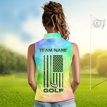 Load image into Gallery viewer, Tie Dye Golf Shirt Custom Rainbow Colorful Smoke Golf Clothing For Women Golf Team Outfits NYN3333