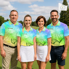 Load image into Gallery viewer, Tie Dye Golf Shirt Custom Rainbow Colorful Smoke Golf Clothing For Men Golf Team Outfits NYN3333
