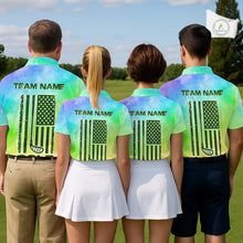 Load image into Gallery viewer, Tie Dye Golf Shirt Custom Rainbow Colorful Smoke Golf Clothing For Men Golf Team Outfits NYN3333