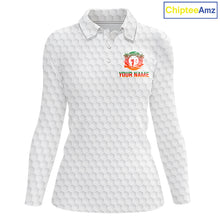 Load image into Gallery viewer, Tropical White Golf Ball Polo Golf Shirts For Women Custom Splatter Golf Team Attire For Golfers NYN3154