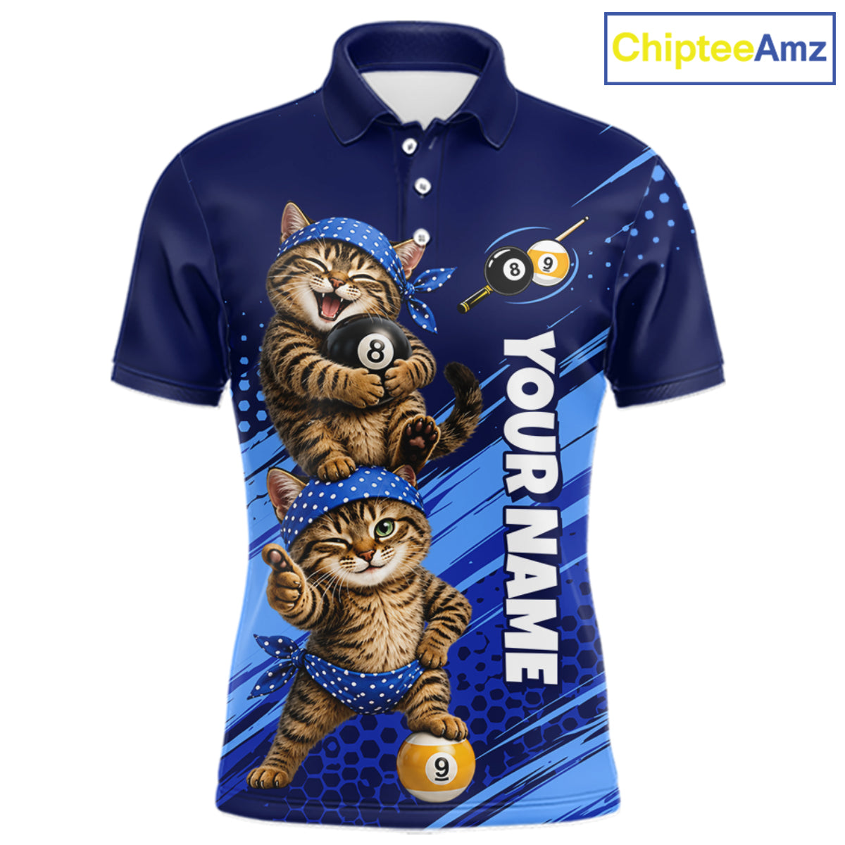 Custom Billiards Pool Shirt Funny Cat Couple Jersey, 8 Ball & 9 Ball Team Billiard Gift For Pooler NYN4268