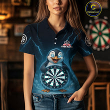 Load image into Gallery viewer, Custom Funny Penguin Icy Dartboard Dart Polo Shirt For Women Outfits Dart Jerseys NYN1544