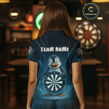 Load image into Gallery viewer, Custom Funny Penguin Icy Dartboard Dart Polo Shirt For Women Outfits Dart Jerseys NYN1544