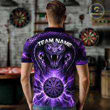 Load image into Gallery viewer, Thunder Lightning Purple Cobra Snake Dart Shirts For Men Custom Team Outfit Darts Jerseys NYN3361