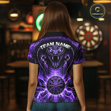 Load image into Gallery viewer, Thunder Lightning Purple Cobra Snake Dart Shirts For Women Custom Team Outfit Darts Jerseys NYN3361