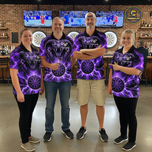 Load image into Gallery viewer, Thunder Lightning Purple Cobra Snake Dart Shirts For Men Custom Team Outfit Darts Jerseys NYN3361