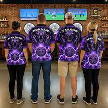 Load image into Gallery viewer, Thunder Lightning Purple Cobra Snake Dart Shirts For Men Custom Team Outfit Darts Jerseys NYN3361