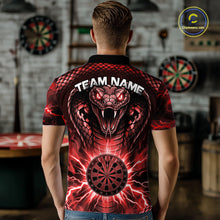 Load image into Gallery viewer, Thunder Lightning Red Cobra Snake Dart Shirts For Men Custom Team Outfit Darts Jerseys NYN3362