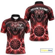 Load image into Gallery viewer, Thunder lightning red cobra snake dart shirt for men custom darts jersey