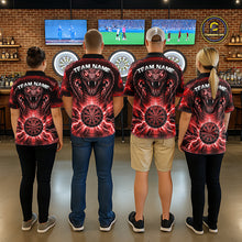 Load image into Gallery viewer, Thunder Lightning Red Cobra Snake Dart Shirts For Women Custom Team Outfit Darts Jerseys NYN3362