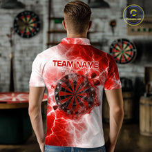 Load image into Gallery viewer, Personalised Red And White Smokes Men Dart Shirts Custom Thunder Darts Team Shirt For Players NYN3367