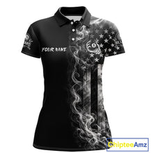 Load image into Gallery viewer, Grey Smokes American Flag 8 Ball Billiard Pool Shirt For Women Custom Billiard Skeleton Team Appeal NYN2764