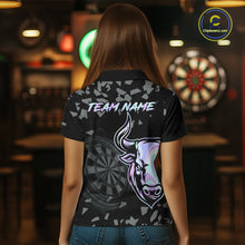 Load image into Gallery viewer, Bull &amp; Dartboard Custom Grunge Women Darts Polo Shirt Holographic Darts Team Jersey NYN2353