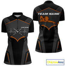 Load image into Gallery viewer, Custom 8 Ball Pool Team Shirts Women's Billiard Attire Personalized Billiard Ballls Gifts|Orange NYN2395