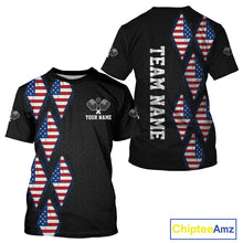 Load image into Gallery viewer, Custom USA Flag Pickleball Ball Jerseys For Men Patriotic Pickleball Paddle League Shirts NYN2133