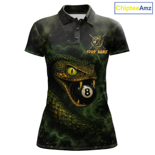 Cobra Billiard Shirt For Women Green 8 Ball Pool Jersey Personalized Billiard League Team Uniform NYN4485