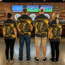 Load image into Gallery viewer, Black And Yellow Grunge Funny Bee Darts Polo &amp; 1/4 Zip For Women Personalized Dart Team Shirts NYN3237