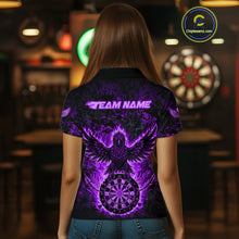 Load image into Gallery viewer, Custom Red Flames Eagle Digital Camo Darts Polo Shirt For Women Cracked Dart Jerseys NYN1959
