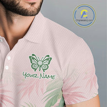 Load image into Gallery viewer, Personalized Green And Pink Tropical Pattern Custom Golf Polo Shirt For Men Golf Team Clothes NYN2864