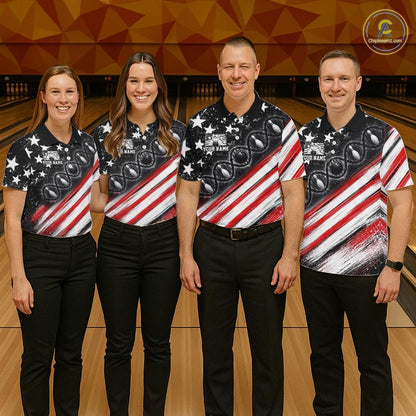 Custom Bowling Is In My Dna Bowling Shirt For Women US Flag Patriot Bowling Team Uniform | Red NYN4152