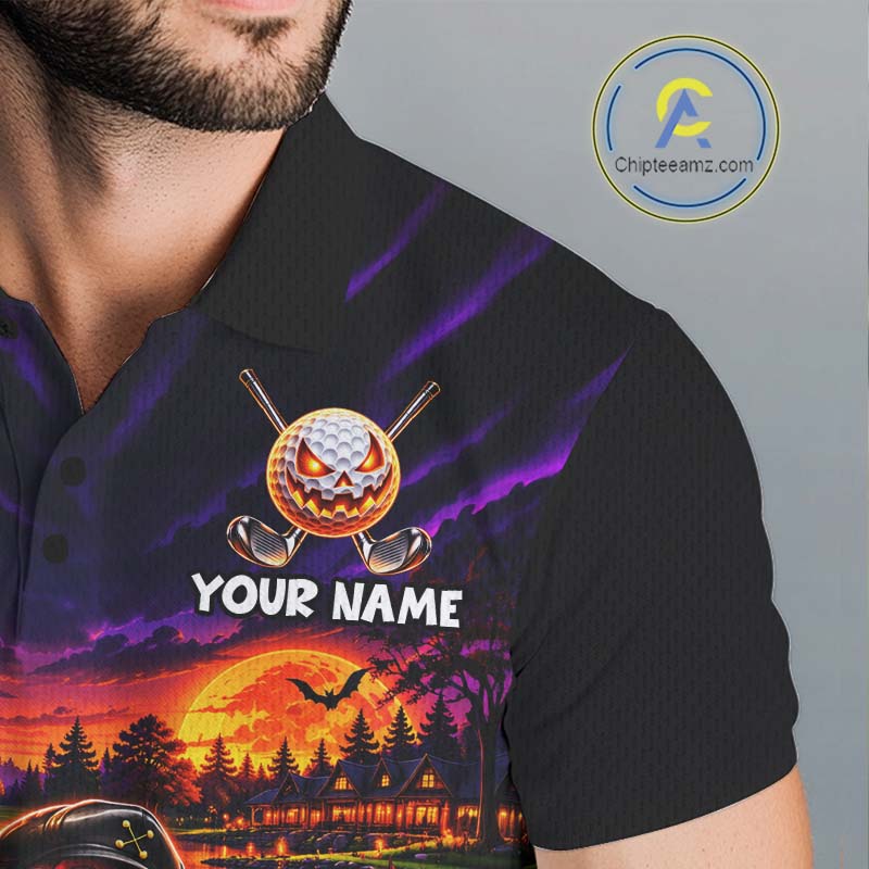 Custom Funny Turkey Golf Polo Shirt For Men Golf Courses Thanksgiving Golf Team Golf Jersey NYN4935