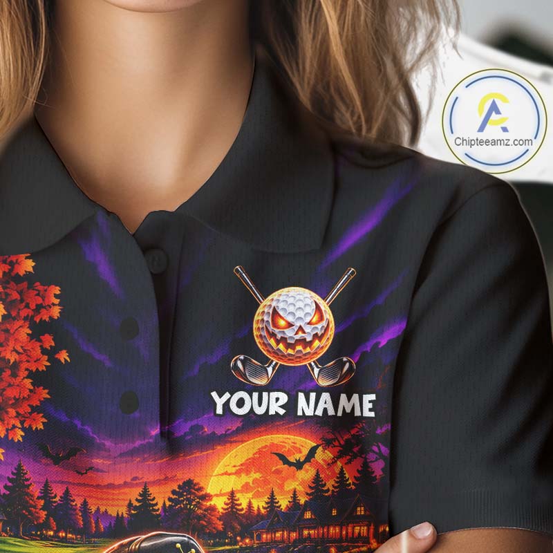Custom Funny Turkey Golf Polo Shirt For Women Golf Courses Thanksgiving Golf Team Golf Jersey NYN4935