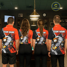 Load image into Gallery viewer, Black And Orange Claws 8 Ball &amp; 9 Ball Women Polo Shirts Custom Eagle Billiard Team Apparel NYN3296
