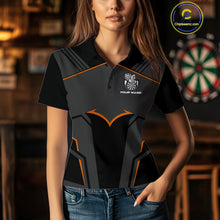 Load image into Gallery viewer, Custom Orange Turkey Autumn Funny Dart Polo Shirt For Women Thanksgiving Dart Team Jersey NYN1498