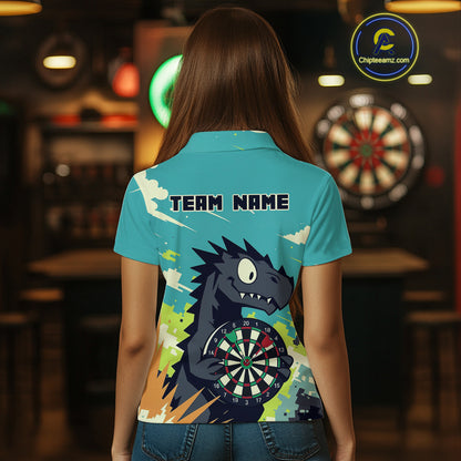 Custom Multicolor Dragon Dartboard Funny Dart Polo Shirt For Women Dart Tournament Jerseys NYN1522
