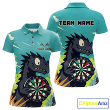 Load image into Gallery viewer, Custom Multicolor Dragon Dartboard Funny Dart Polo Shirt For Women Dart Tournament Jerseys NYN1522