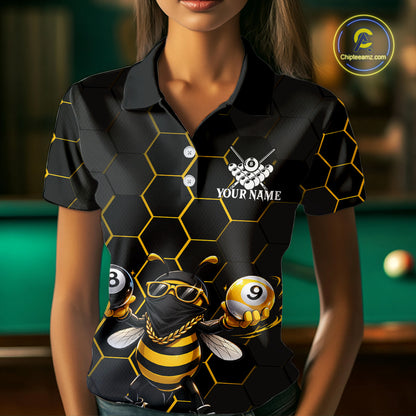 Hexagon Funny Thief-Bee 8 Ball And 9 Ball Women Billiard Pool Jersey Custom Billiard Team Appeal NYN2760