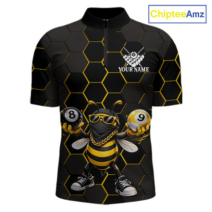 Hexagon Funny Thief-Bee 8 Ball And 9 Ball Men Billiard Pool Jersey Custom Billiard Team Appeal NYN2760
