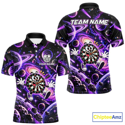 Custom Purple Galaxy Space Funny Darts Shirt For Men Personalized Darts Team Darts Fan Gift  NYN5107
