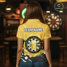 Load image into Gallery viewer, Personalized Play Darts And Cheer Beers Women Darts Polo Shirts Funny Dart League Jerseys NYN2184